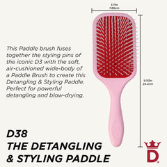 Denman D38 pad-air doux épouse le cuir chevelu pour un brushing agréable.