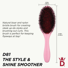 Denman D81M démêlage doux pour cheveux épais sans traction.
