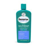 Denorex Advanced Relief bottle close-up highlighting medicated formula for scalp relief