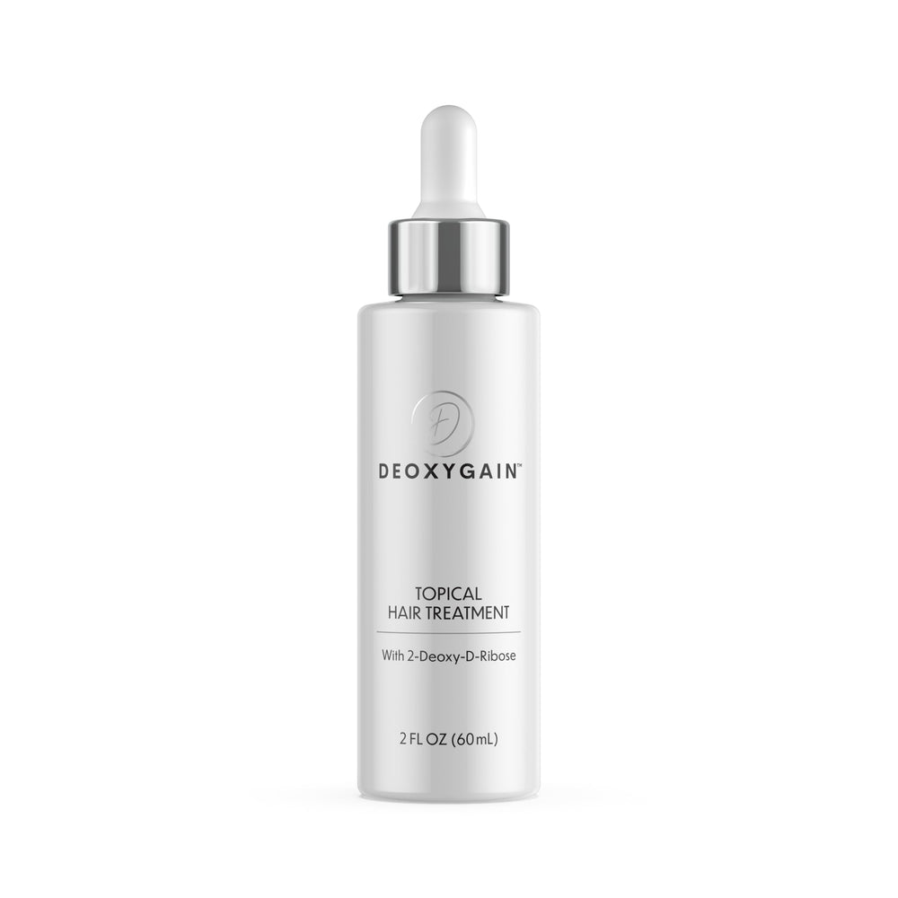 Sérum Deoxygain – Bouteille 60 ml, texture claire, stimulante pour la croissance capillaire.