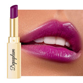 Depuplum DM90 emballage du rouge à lèvres pourpre, hydratation durable.