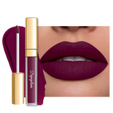 Depuplum rouge a levres mat violet fonce, teinte intense pour un look nocturne durable