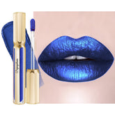 Depuplum rouge à lèvres métallisé bleu : application soyeuse et fini lumineux.