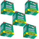 Derby lames professionnelles à arête unique, pack complet pour rasoir droit et sessions prolongées.