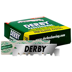 Lame Derby Professionnel, rasoir-droit-detail-acier, performance fiable pour un rasage fluide