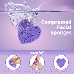 Derloyo éponges compressées activées par l'eau, expansion rapide pour un nettoyage doux.