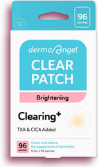 Patch hydrocolloïde DERMA ANGEL absorbant les fluides d'un bouton actif.