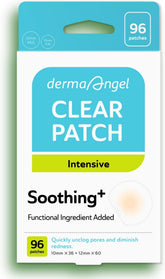 Pansement DERMA ANGEL visage translucide, discret et efficace pour les imperfections.