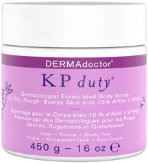DERMAdoctor KP Bump Eraser, texture gommage-corps révélant peau plus lisse après usage
