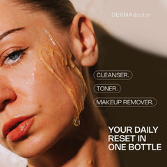 DERMAdoctor Vitamine C Lave Visage: texture gel rafraîchissante pour peau lumineuse.