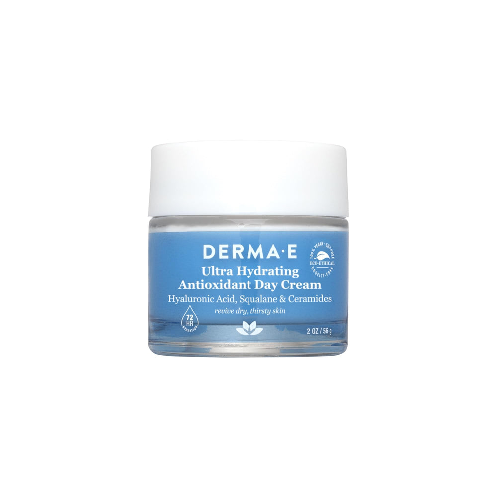 Crème de jour Derma-E Ultra Hydratante en bouteille, hydratation durable