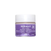 Derma E Crème Nuit Peptides Flora-Collagen en bouteille, hydratation durable pour la peau.