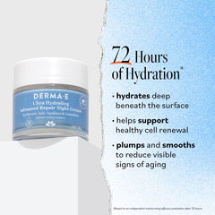 Texture onctueuse de la Crème Nuit Derma E prête à l’application.