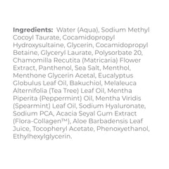 Melange d-herbes menthe Derma E pour une sensation fraiche.