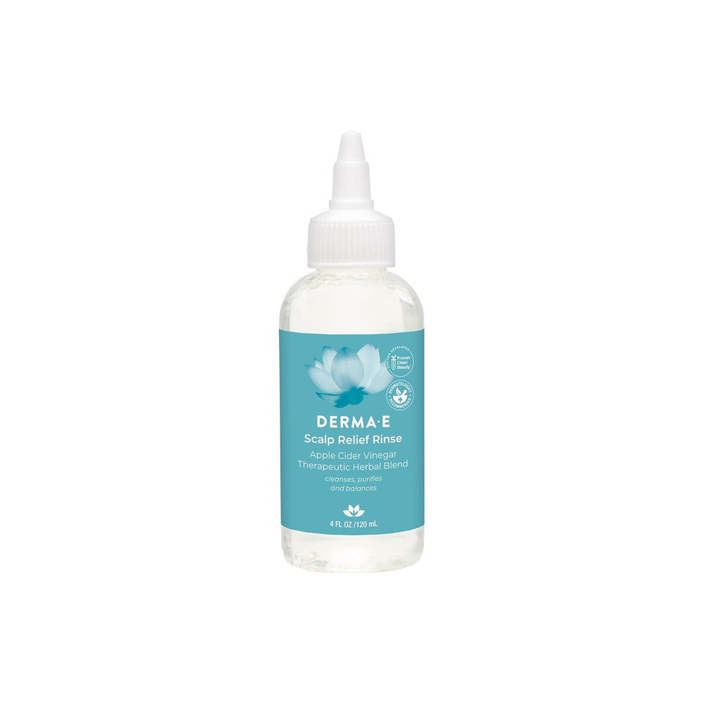 Rinçage exfoliant Derma-E pour cuir chevelu, nettoyage en douceur et fraîcheur.