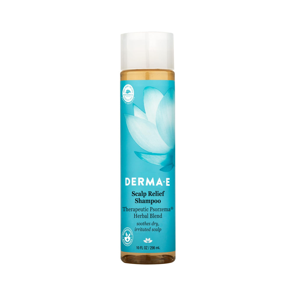 Derma E Shampoing Relief, flacon, cuir chevelu irrité apaisé
