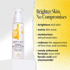 Pot de crème visage Derma E vitamine C, texture riche et revitalisation de la peau.