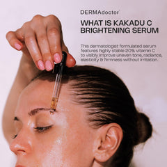 DERMADoctor Sérum vitamine C 20% visage, application fluide et légère.