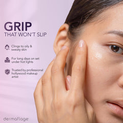 Dermaflage base sur peau prête à recevoir le correcteur.