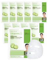 DERMAL masque visage Concombre-Collagène – hydratation et apaisement.