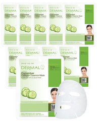 DERMAL masque visage Concombre-Collagène – hydratation et apaisement.