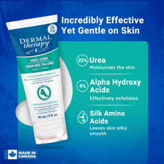 Dermal Therapy Crème pieds: exfoliation douce pour peau lisse.