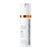 Dermalogica BioLumin-C Heat Aging Protector SPF 50 – flacon en avant-plan, protection solaire quotidienne.