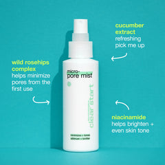 Dermalogica Clear Start Micro-Pore Mist texture légère, destinés à lisser les pores.