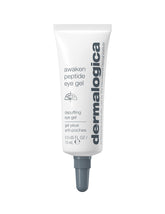 Dermalogica Gel Oeil Peptide Réveil, pompe visible, hydratation rapide autour des yeux.