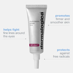 Texture lissage yeux Dermalogica Power Firm pour un contour net et homogène.