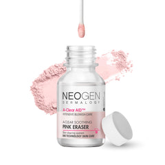 Dermalogy A-Clear: boîte rose indiquant soin ciblé des imperfections.