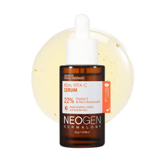 Dermalogy NEOGEN Real Vita C Serum: flacon prêt pour soin et hydratation.