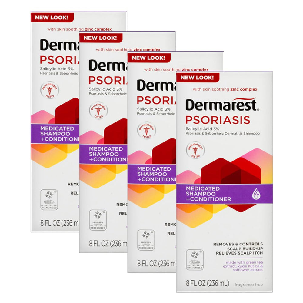 Dermarest bouteille psoriasis 8oz, format pratique pour usage quotidien.