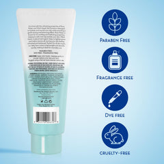 Texture légère de Dermasil crème visage sur peau nette et lumineuse.