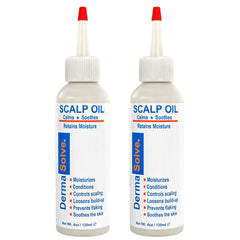 Dermasolve huile cuir-chevelu, flacon prêt à apaiser démangeaisons et pellicules.