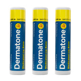 Dermatone Baume Lèvres SPF30 en tube, hydratation longue durée.