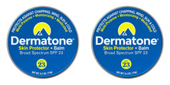 Dermatone Skin Protector Balm in classic tin front view for lips and face protection.