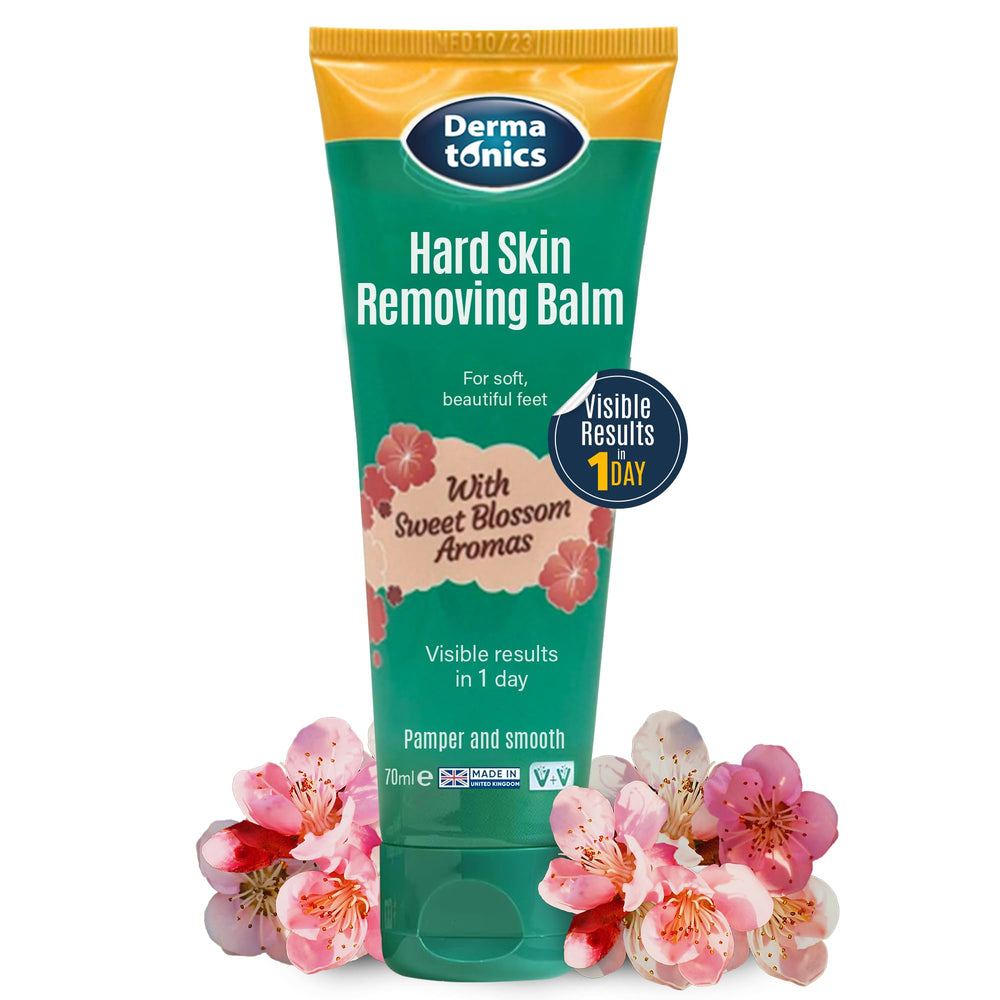 Baume Dermatonics pour cors, texture riche pour pieds et mains.