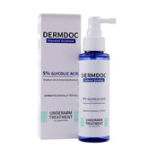 DermDoc pulvérisateur acide glycolique pour aisselles, exfoliation douce.