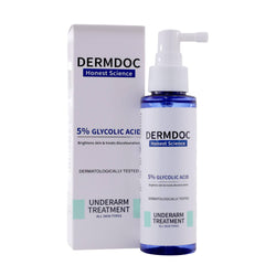 DermDoc pulvérisateur acide glycolique pour aisselles, exfoliation douce.
