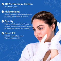 Dermrelief gants coton – lavage et réutilisation pour un usage durable.
