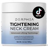DERPHEA Crème du Cou — Bouteille élégante prête à revitaliser le cou et le décolleté.