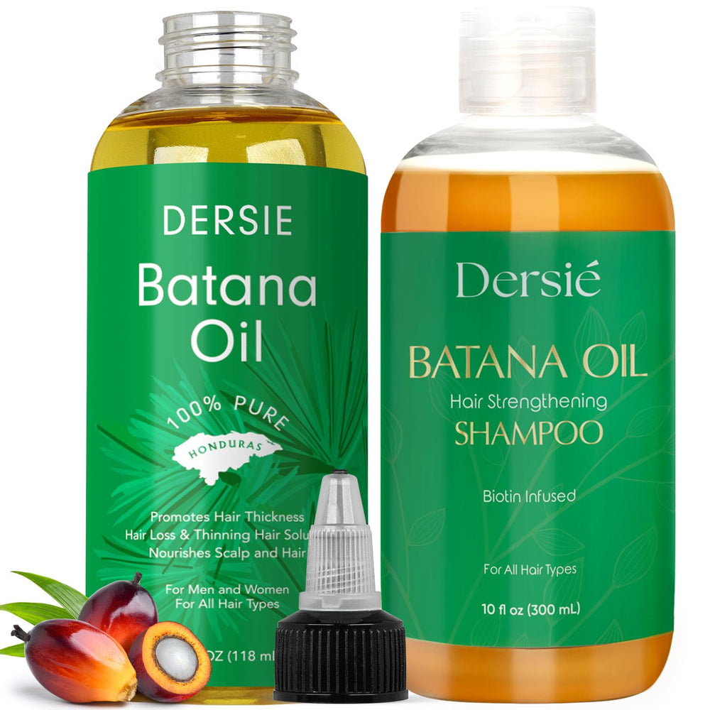 Dersie Huile Batana : bouteille pure prête à nourrir le cuir chevelu et les longueurs.