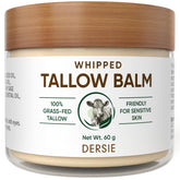 Dersie whipped tallow cream bottle showing deep hydration for skin.