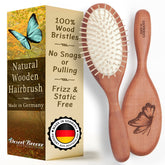 Desert Breeze brosse-cheveux-bois-poire-poignee, prise en main confortable et bois durable.
