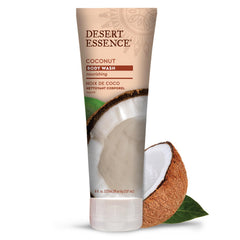 Desert Essence Gel Douche Coco – bouteille, parfum coco et hydratation légère.