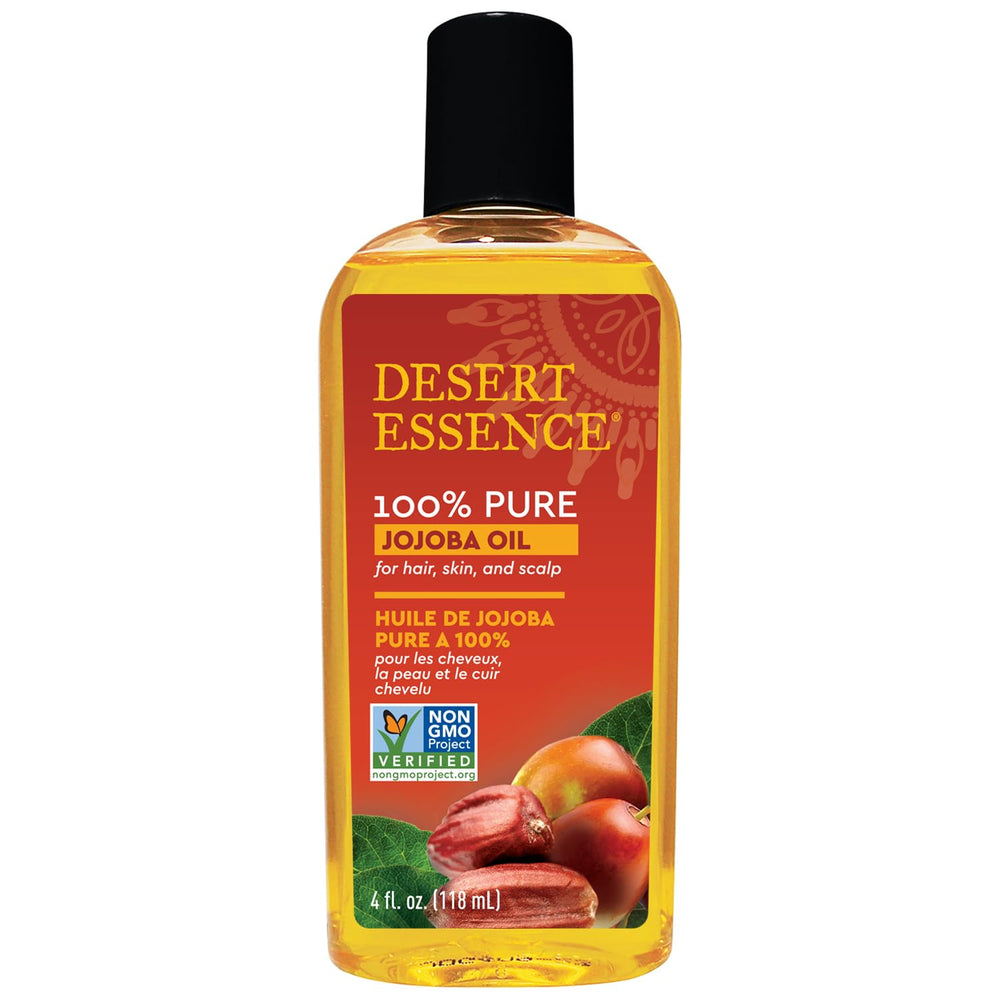 Desert Essence Huile de Jojoba – bouteille pour hydratation sans gras