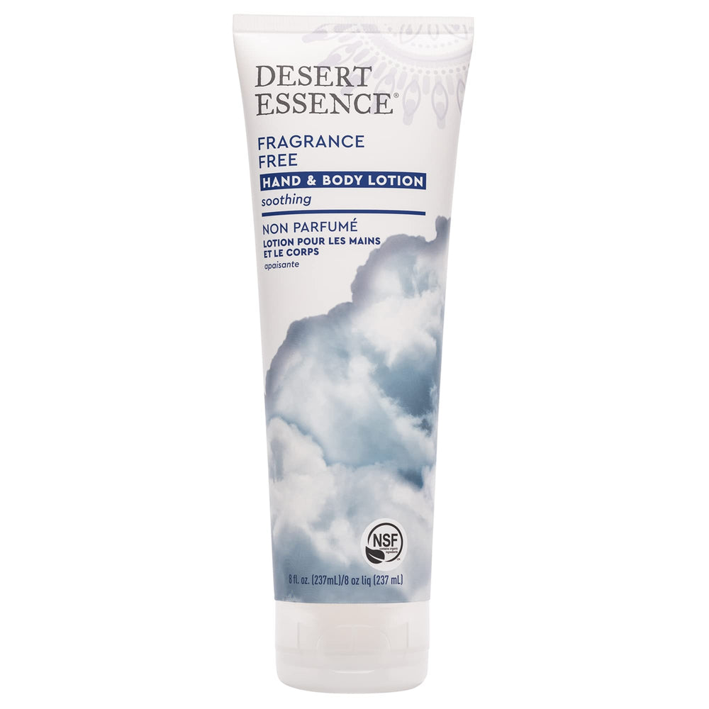 Desert Essence lotion mains-corps sans parfum, flacon pompe, hydrate en douceur