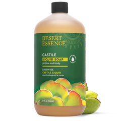 Desert Essence Savon Castile arbre à thé, nettoyage en douceur mains et visage.