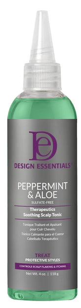 Design Essentials tonique cuir chevelu menthe-aloe, rafraîchit et clarifie en un geste.